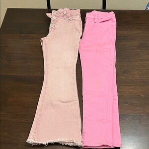 Girls Pink Pants 10/12 Set of 2